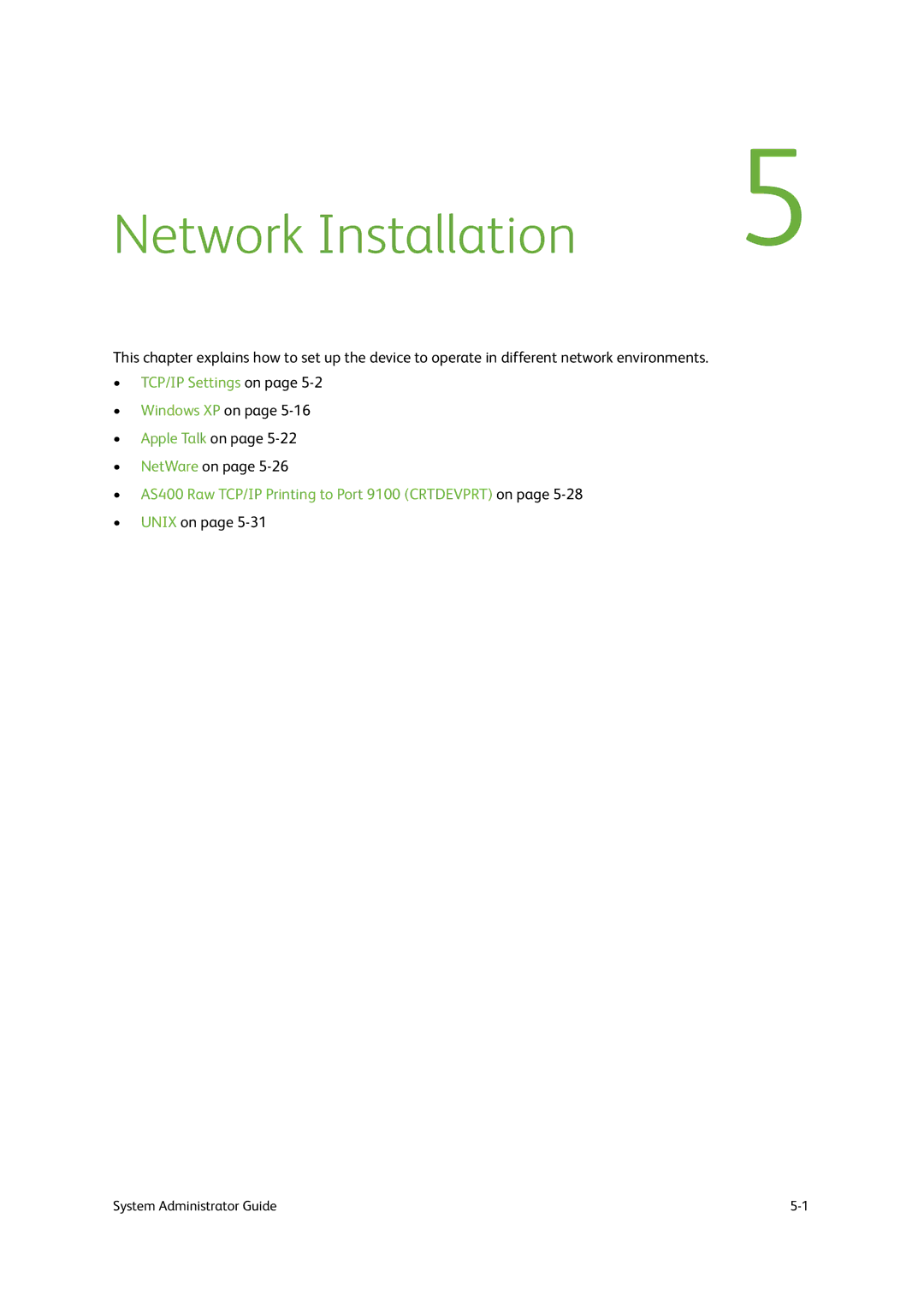 Xerox 9201, 9202, 9203 manual Network Installation 