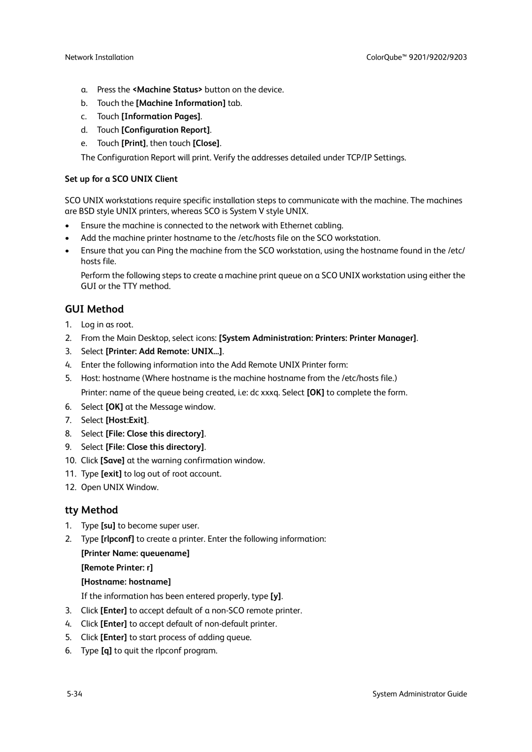 Xerox 9201, 9202, 9203 manual Set up for a SCO Unix Client, Select HostExit Select File Close this directory 