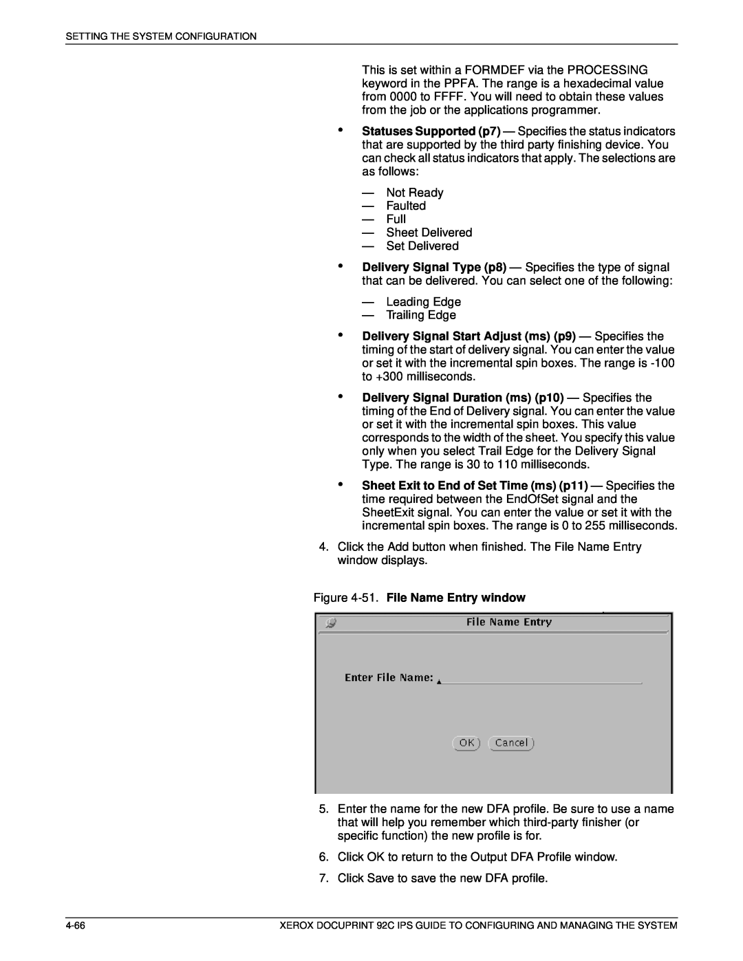 Xerox 92C IPS manual 51. File Name Entry window 