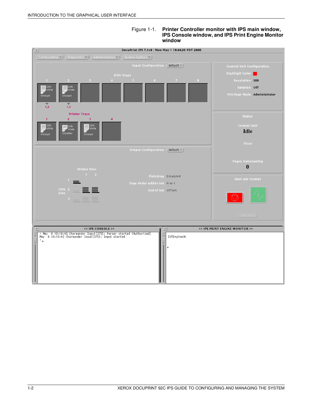 Xerox 92C IPS manual Introduction to the Graphical User Interface 