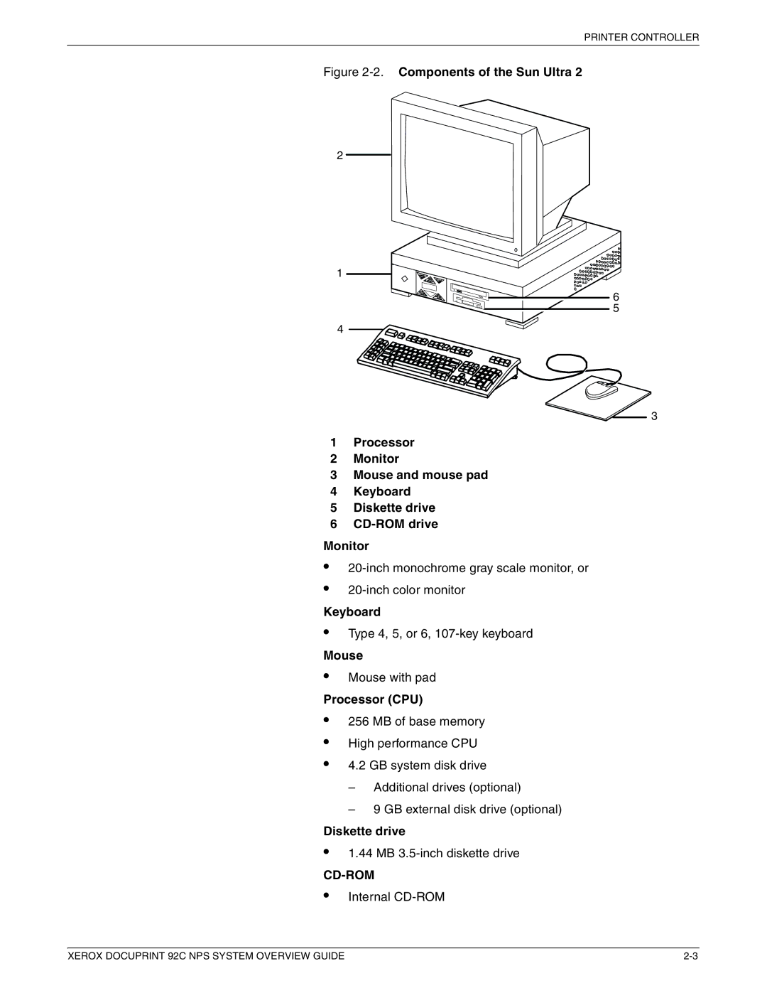 Xerox 92C NPS manual Processor CPU 