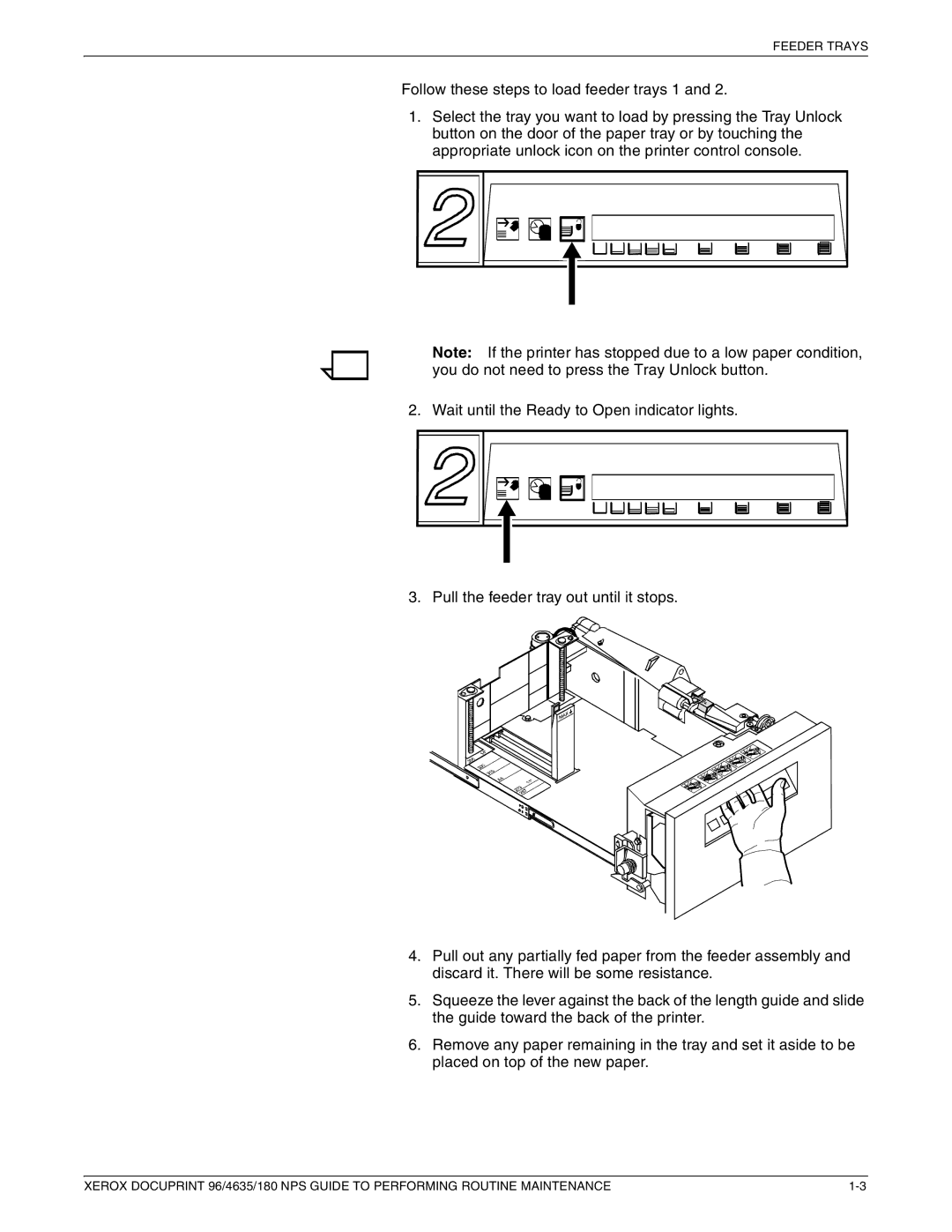 Xerox 96 manual Feeder Trays 