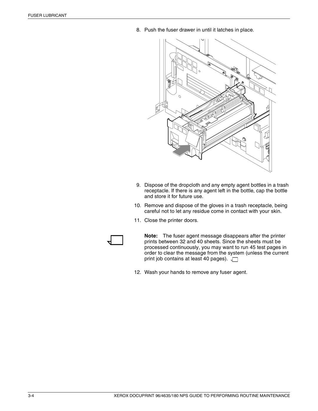 Xerox 96 manual Fuser Lubricant 