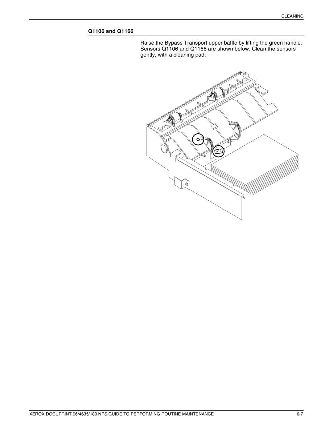 Xerox 96 manual Q1106 and Q1166 