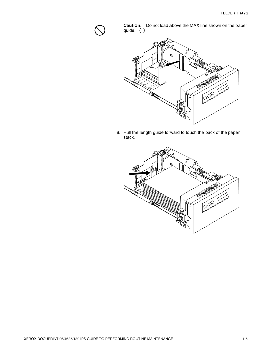 Xerox 96/4635/180 IPS manual Feeder Trays 