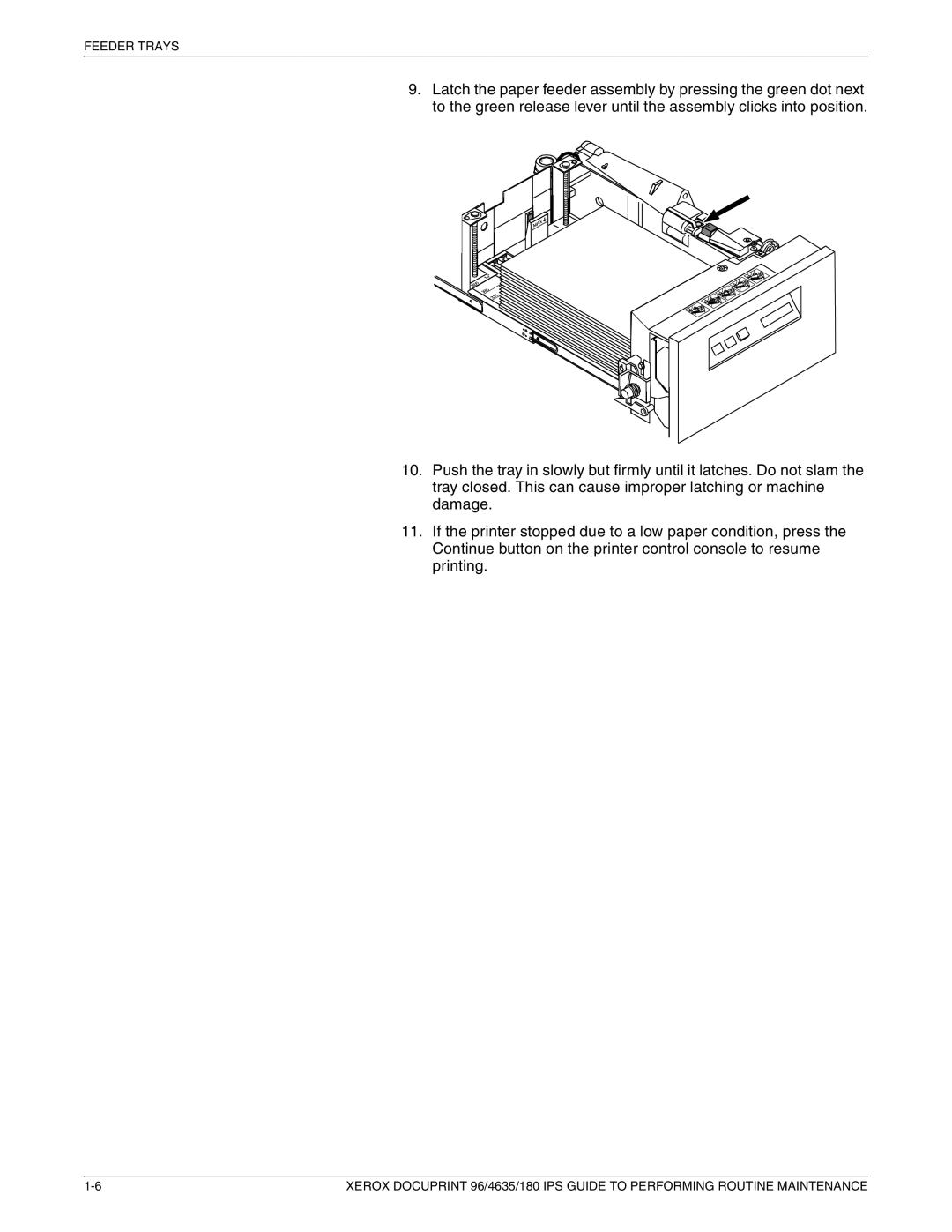 Xerox 96/4635/180 IPS manual Feeder Trays 