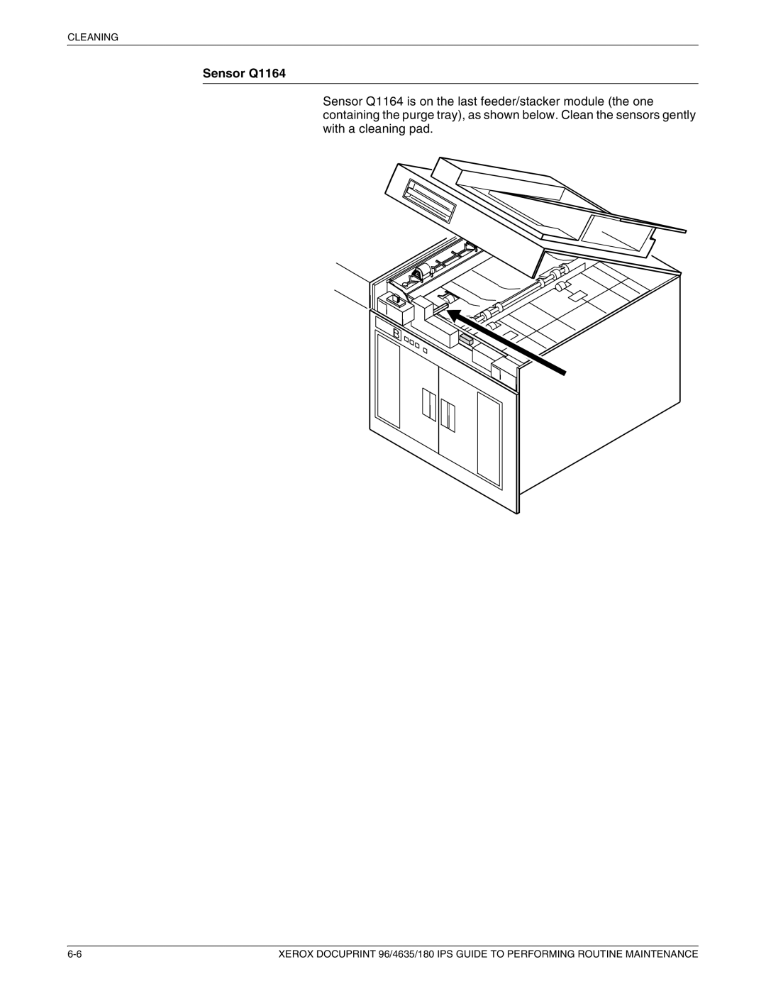 Xerox 96/4635/180 IPS manual Sensor Q1164 