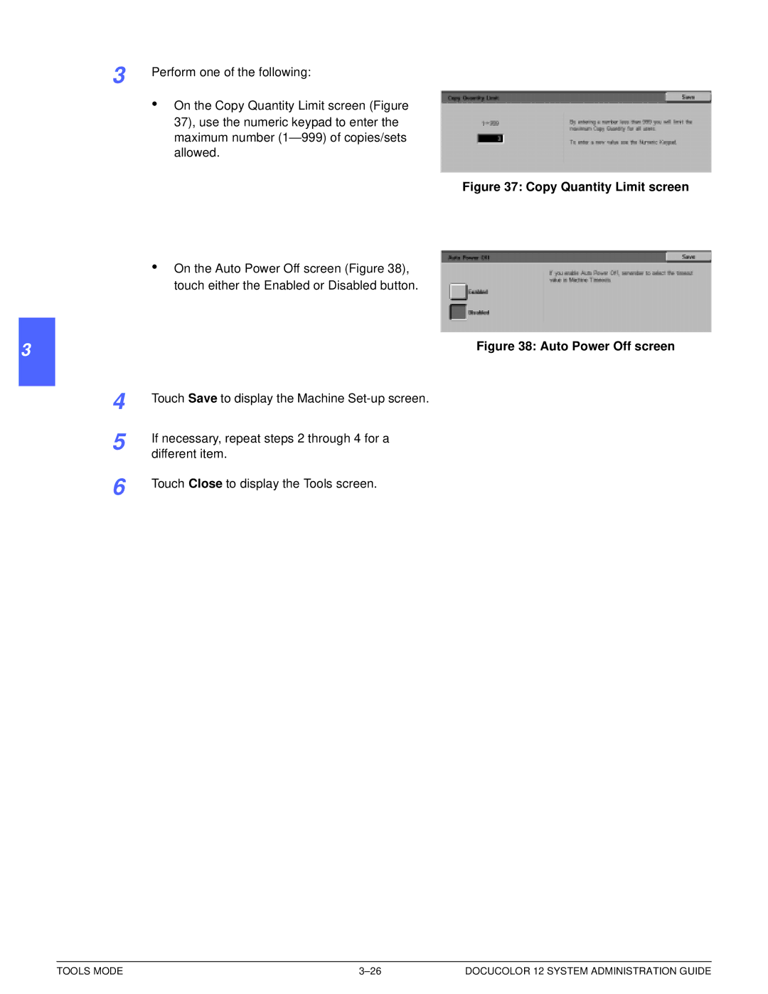 Xerox a2 manual Copy Quantity Limit screen 