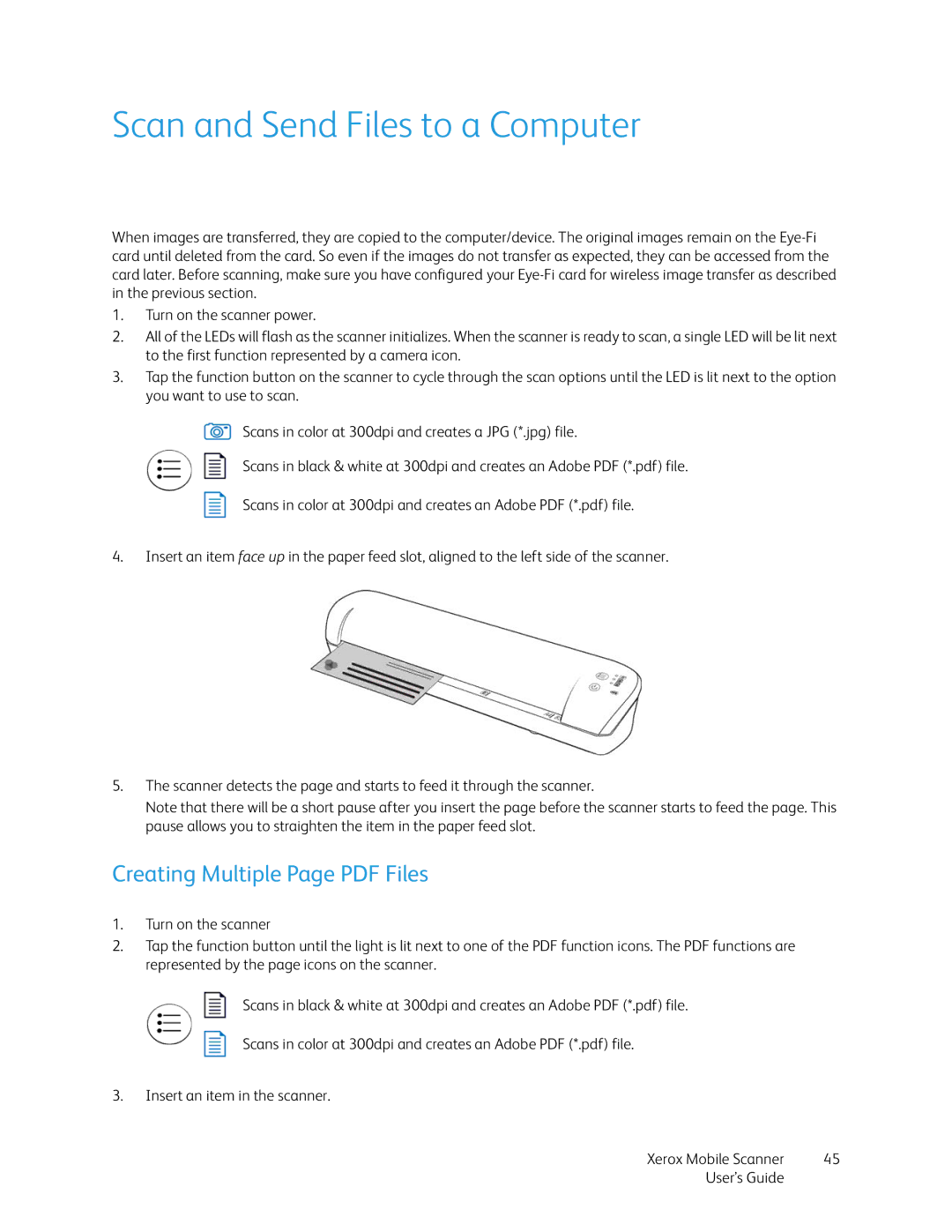 Xerox ADS-5N-06 05005G manual Scan and Send Files to a Computer 