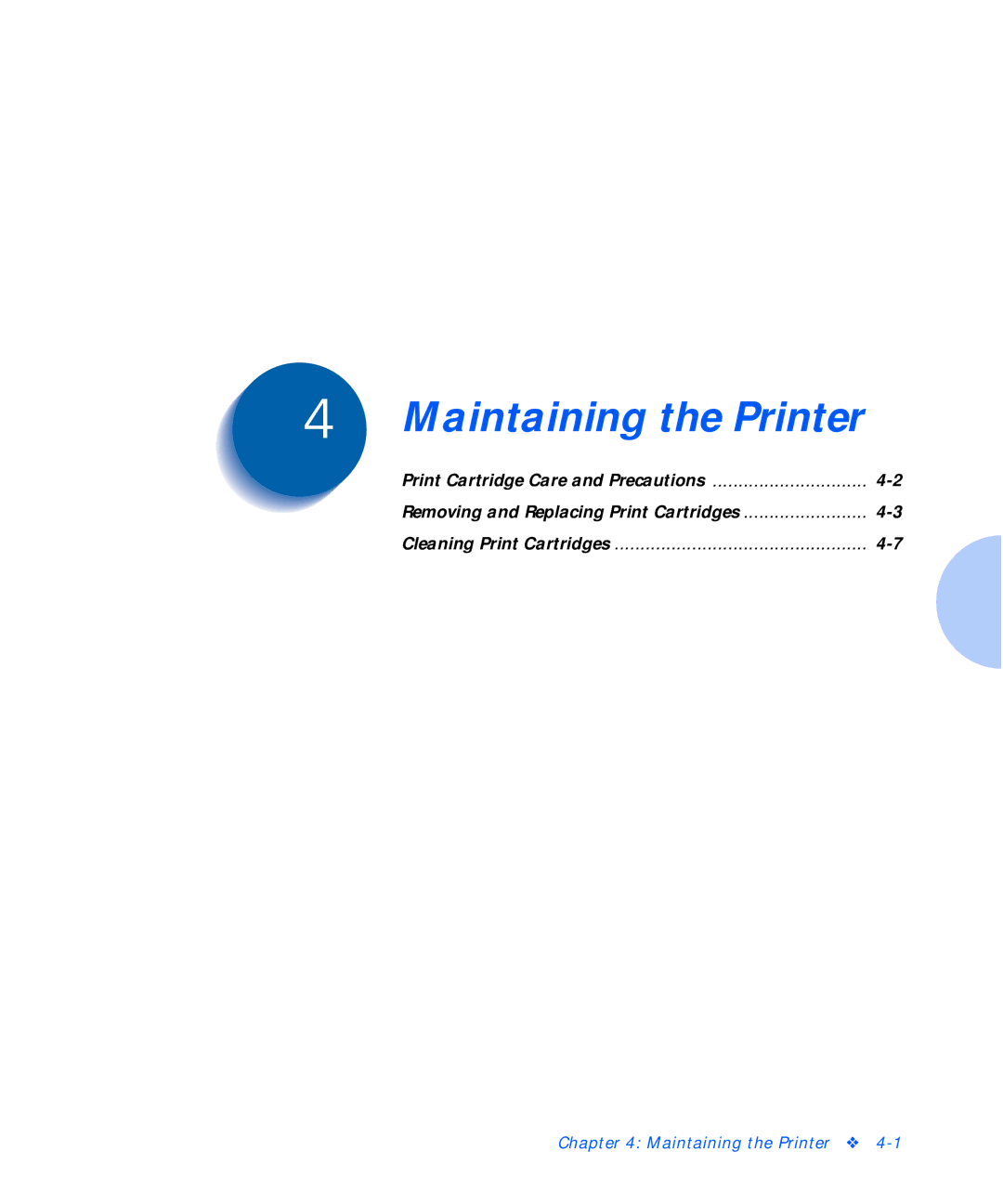 Xerox C15 manual Maintaining the Printer 