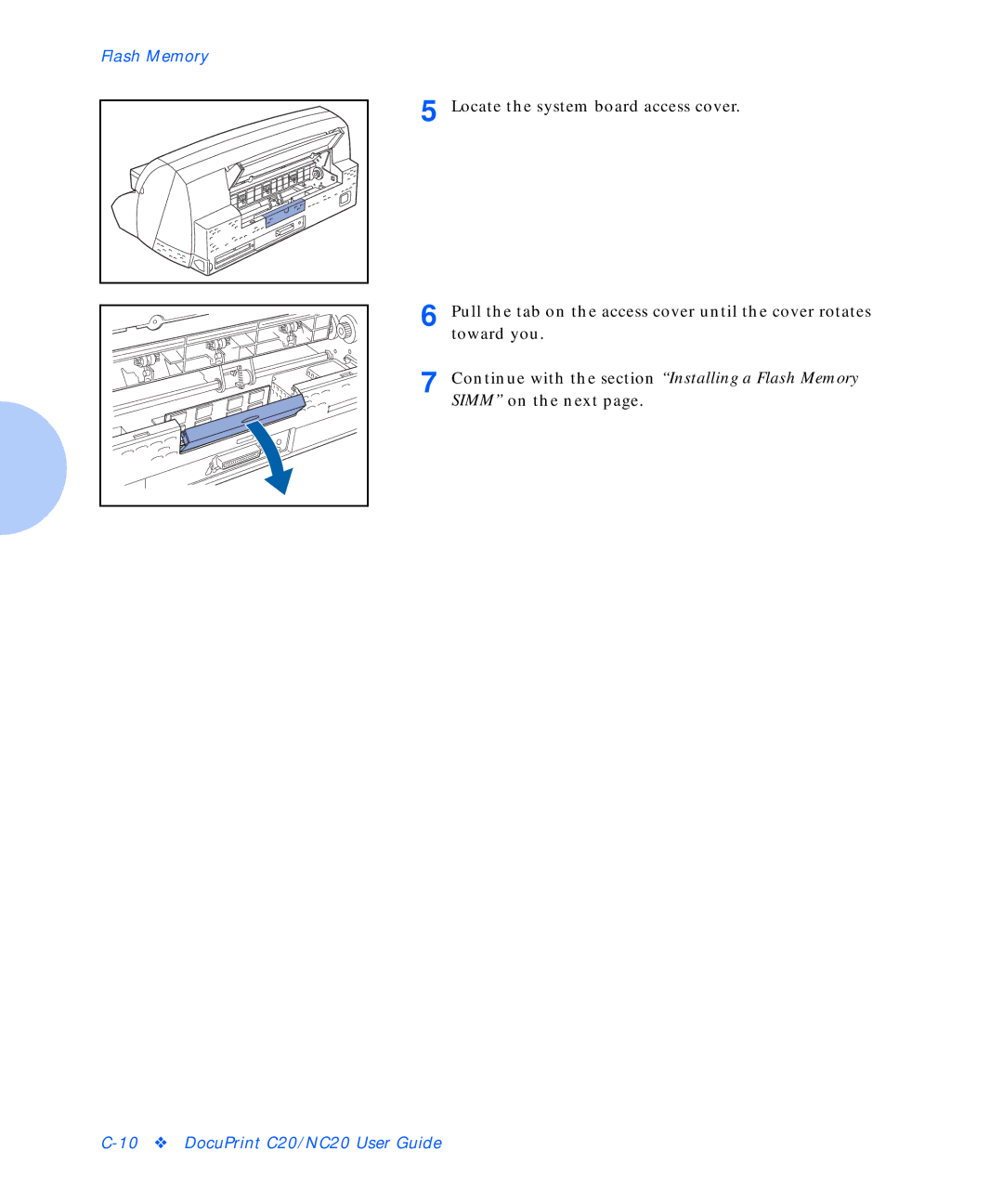 Xerox C20 manual Flash Memory 