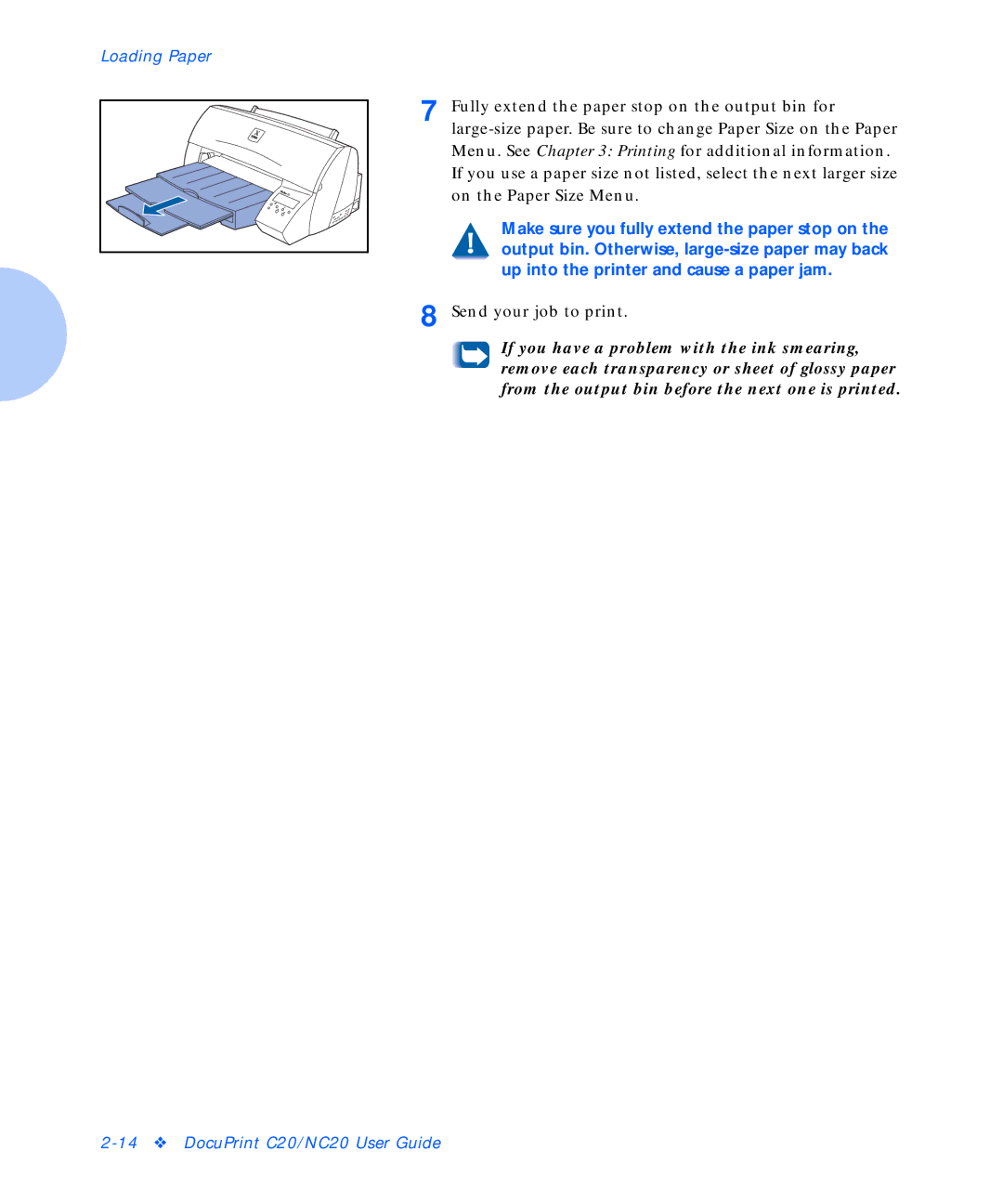 Xerox C20 manual Send your job to print 