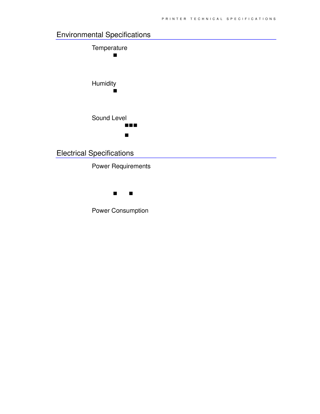 Xerox C55/C55mp manual Environmental Specifications, Electrical Specifications 