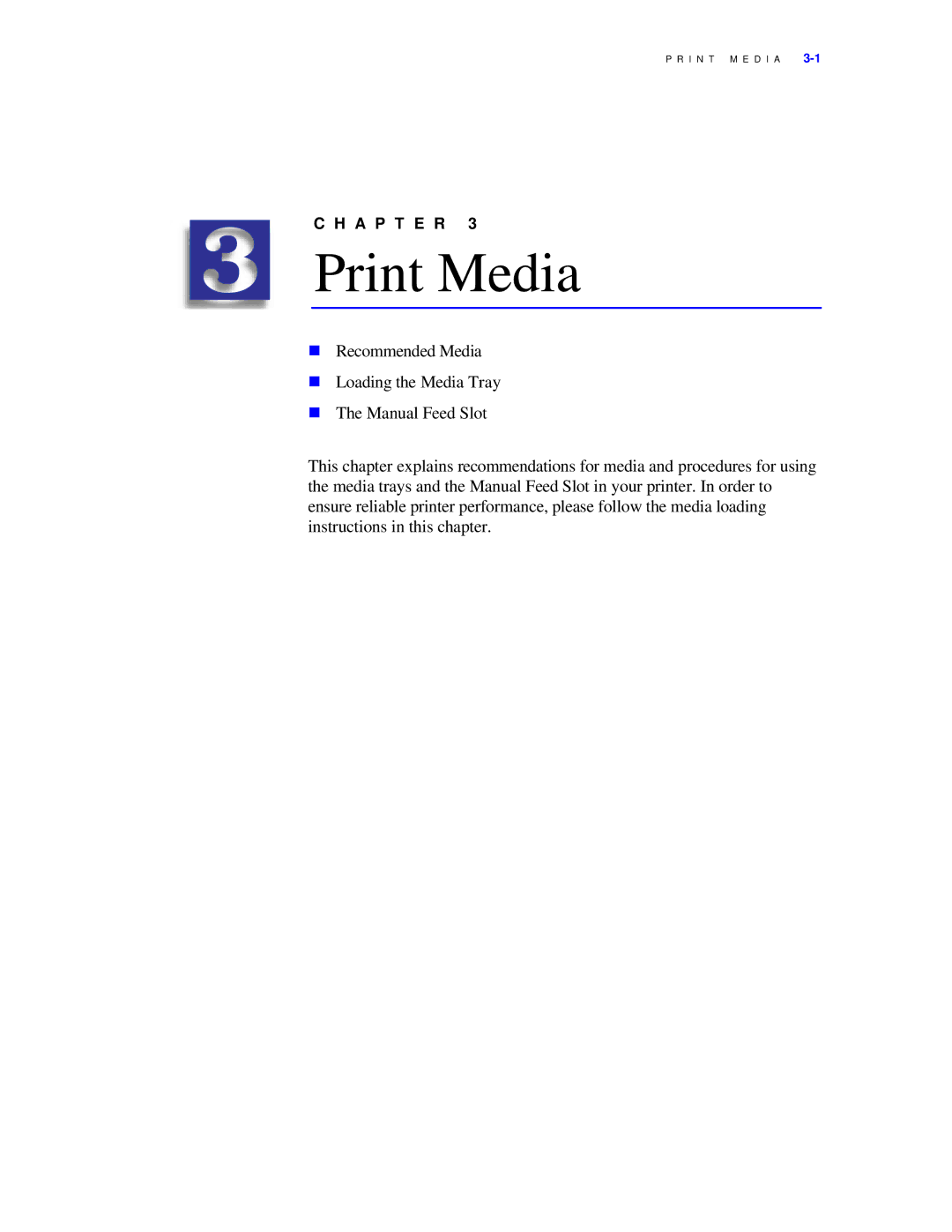 Xerox C55/C55mp manual Print Media 