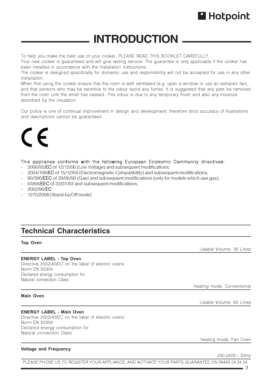 Xerox CH60DPCF, CH60DTXF, CH60DTCF, CH60DPXF installation instructions Introduction, Technical Characteristics 