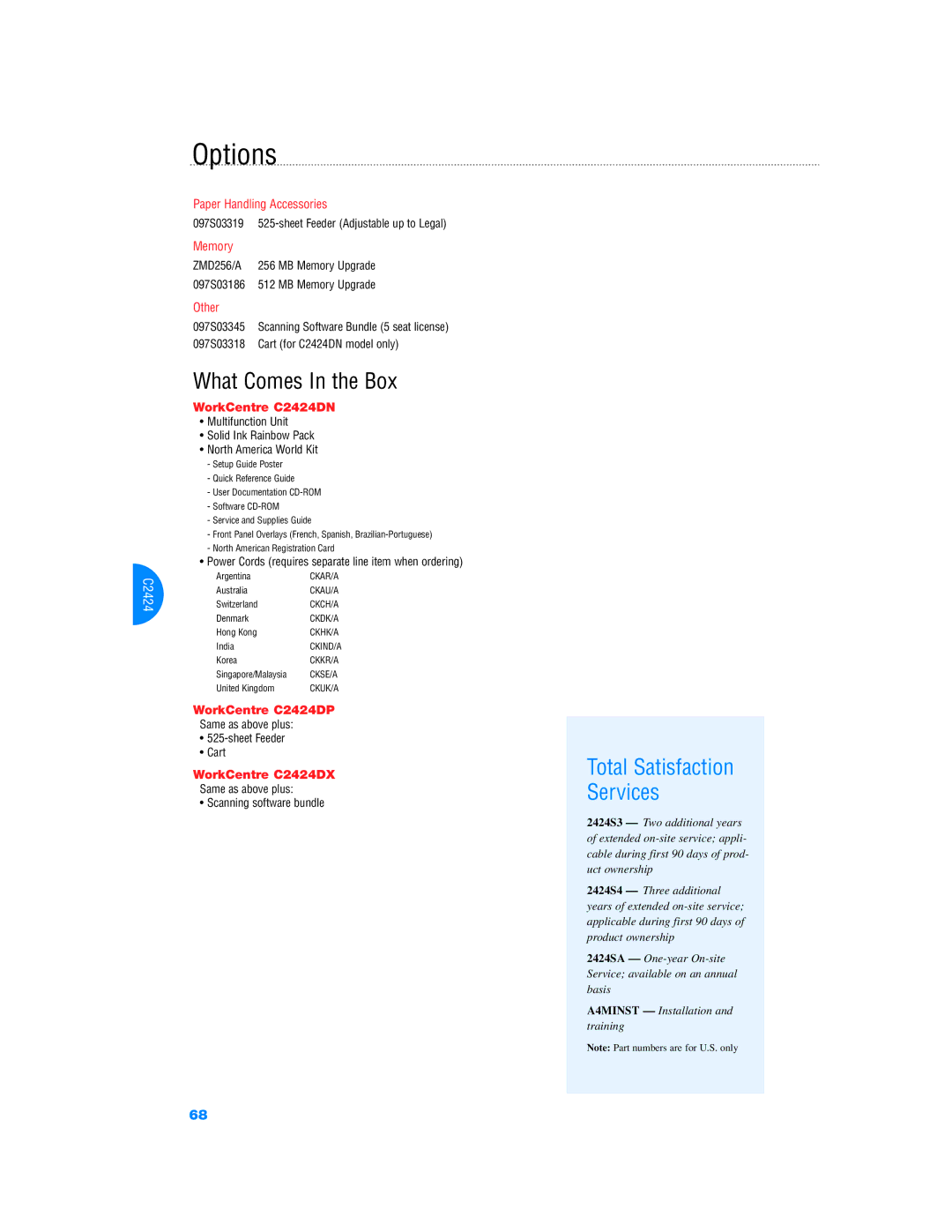 Xerox Color Laser Printer manual WorkCentre C2424DN, WorkCentre C2424DP, WorkCentre C2424DX 