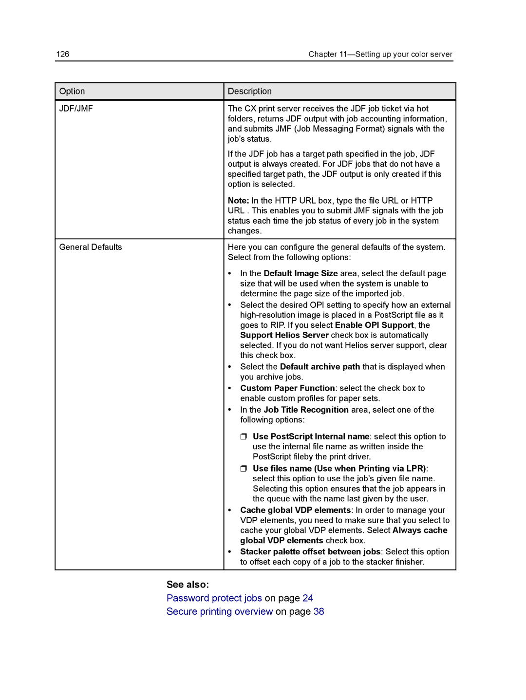 Xerox CX manual Password protect jobs on page 24 Secure printing overview on 