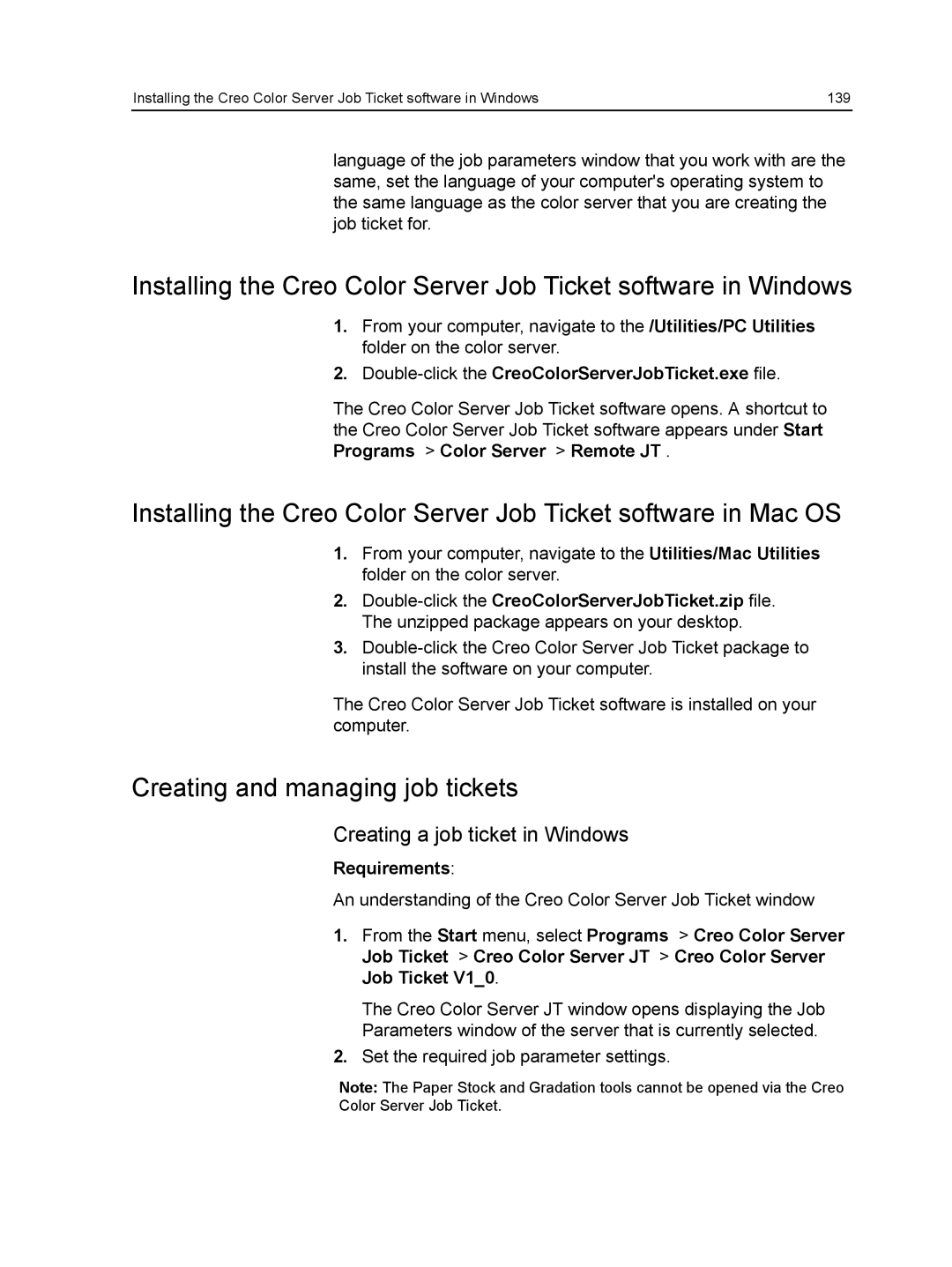 Xerox CX manual Creating and managing job tickets, Creating a job ticket in Windows 