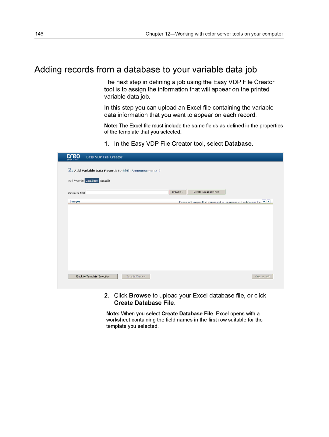 Xerox CX manual Adding records from a database to your variable data job 