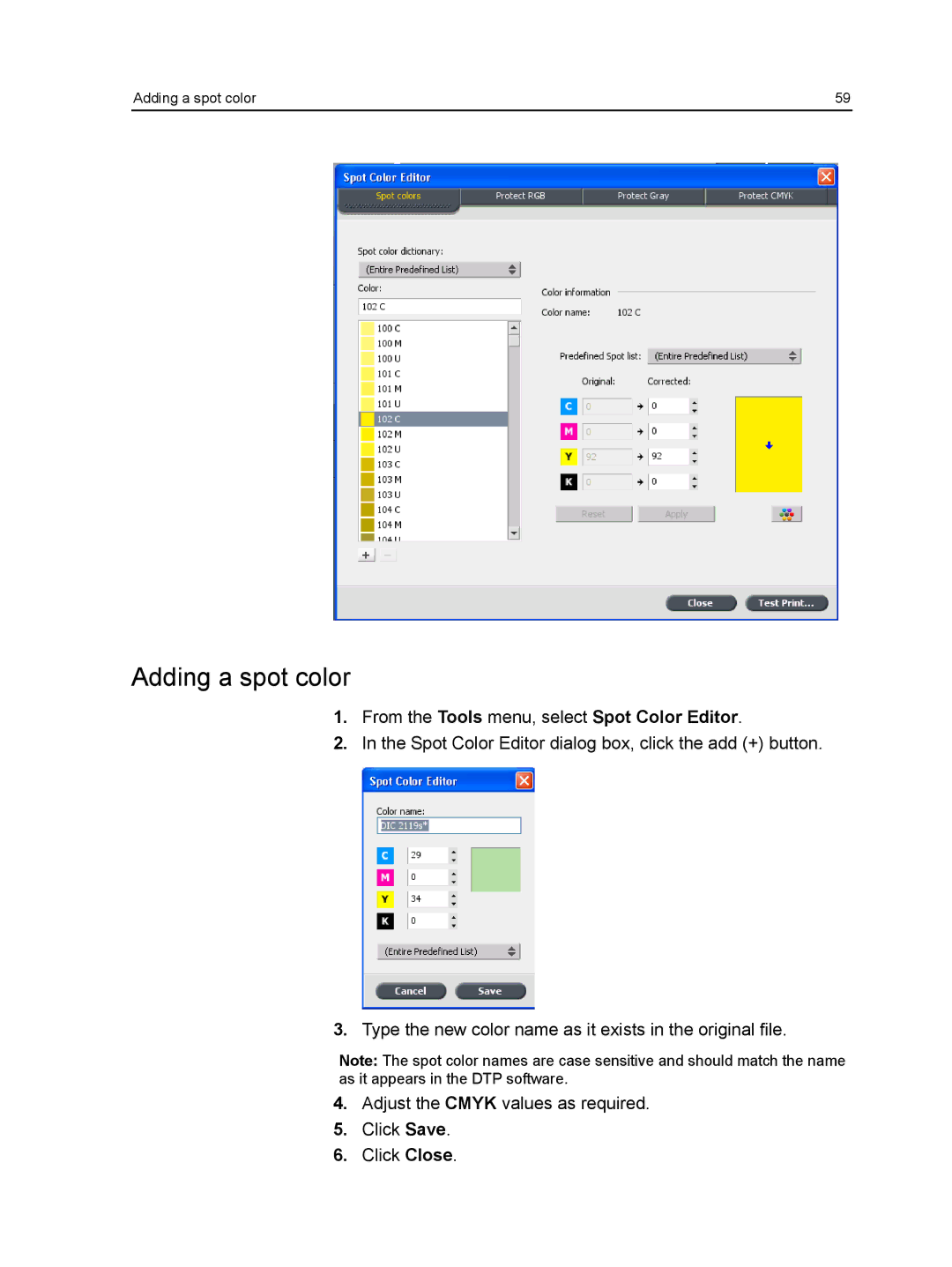 Xerox CX manual Adding a spot color 