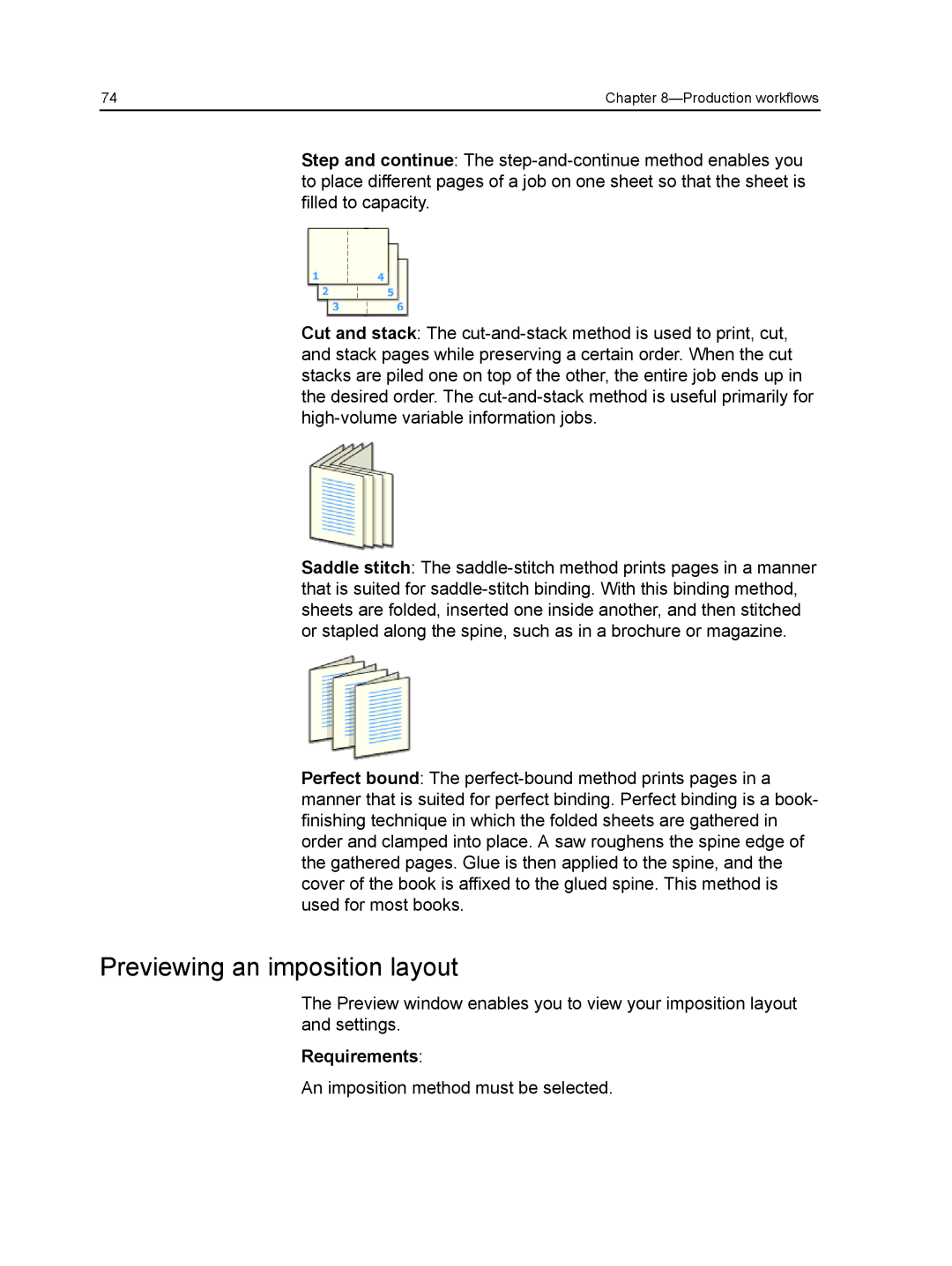 Xerox CX manual Previewing an imposition layout, Requirements 