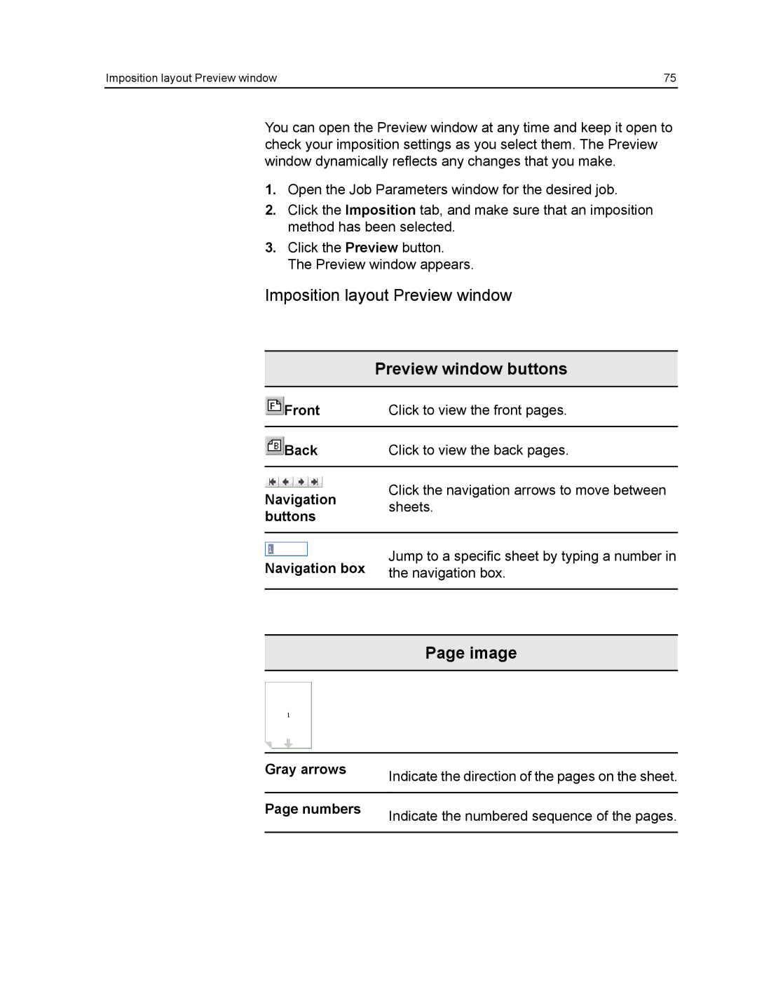 Xerox CX manual Imposition layout Preview window 