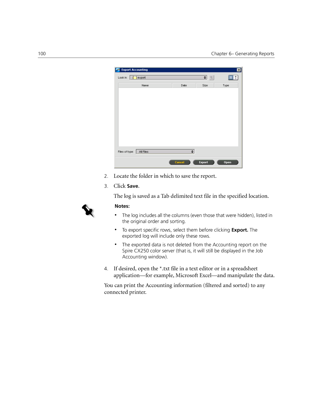 Xerox CX240, CX250 manual Generating Reports 