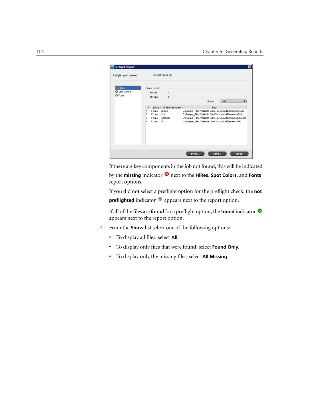 Xerox CX240, CX250 manual Generating Reports 