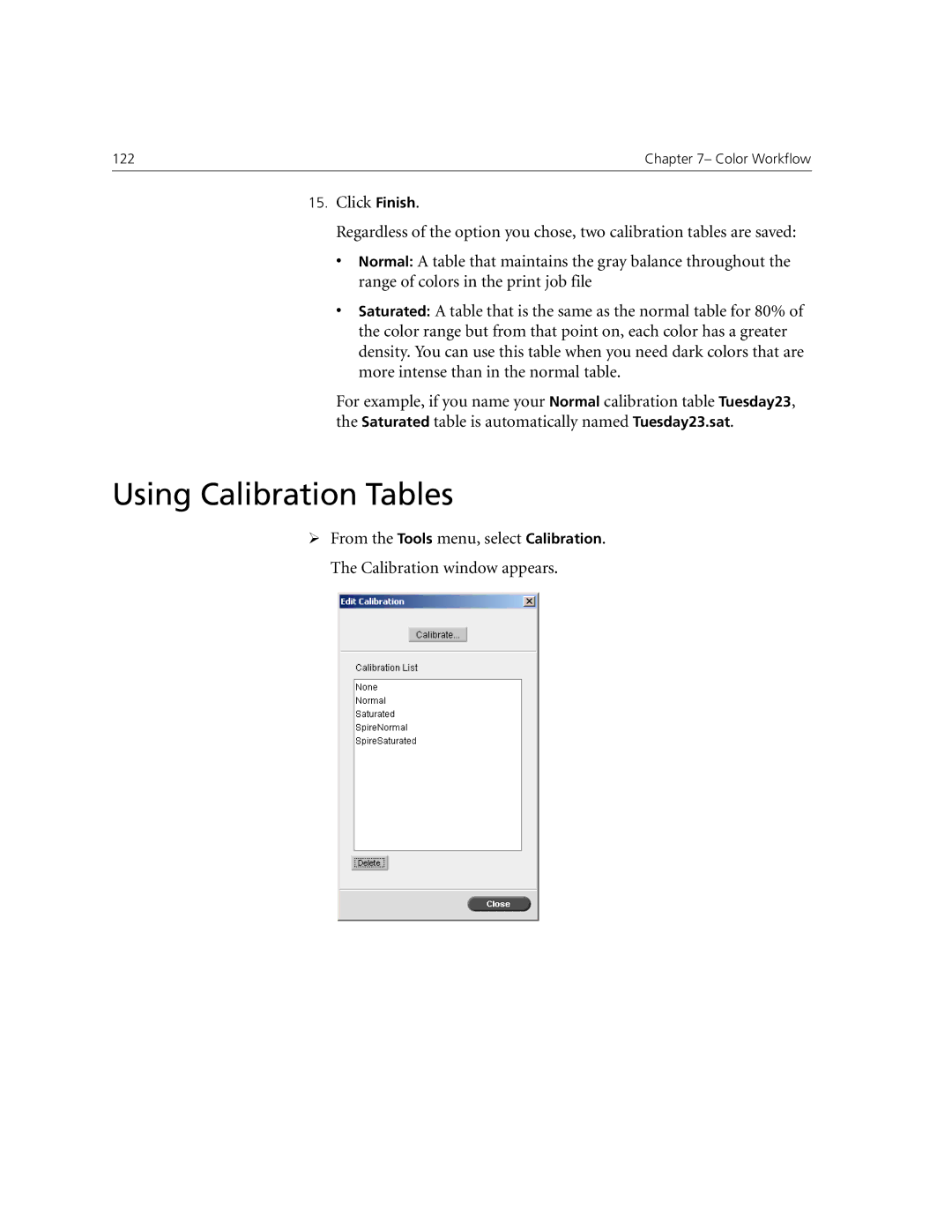 Xerox CX240, CX250 manual Using Calibration Tables 