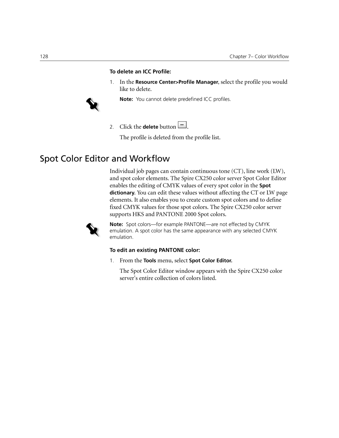 Xerox CX240, CX250 manual Spot Color Editor and Workflow 