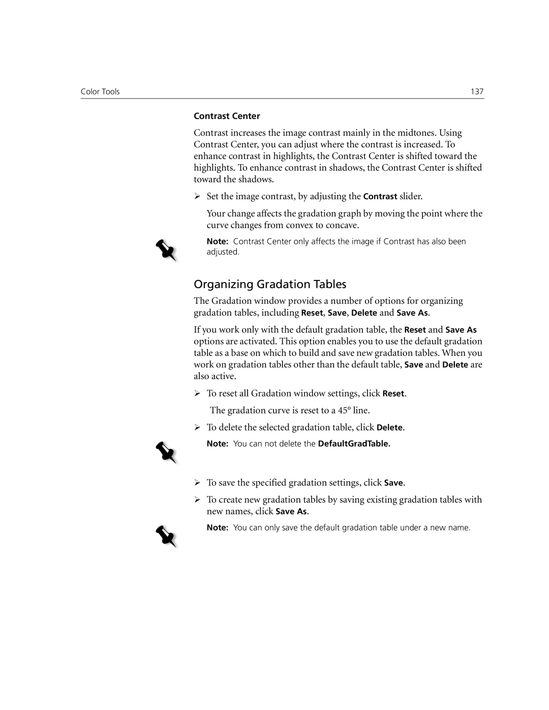 Xerox CX250, CX240 manual Organizing Gradation Tables 