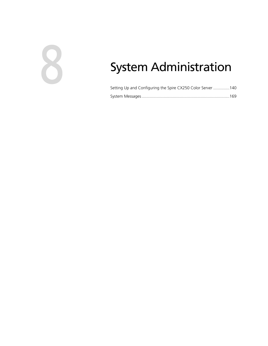 Xerox CX250, CX240 manual System Administration 