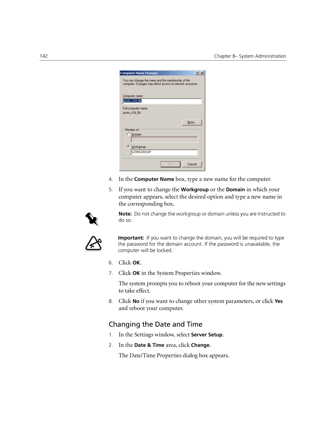 Xerox CX240, CX250 manual Changing the Date and Time 