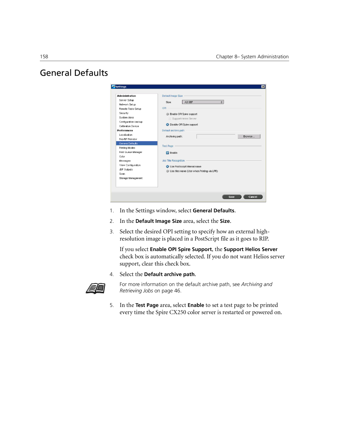 Xerox CX240, CX250 manual General Defaults 