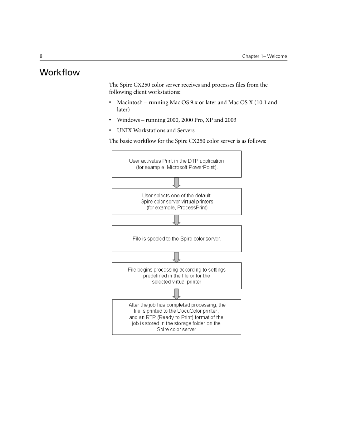 Xerox CX240, CX250 manual Workflow 