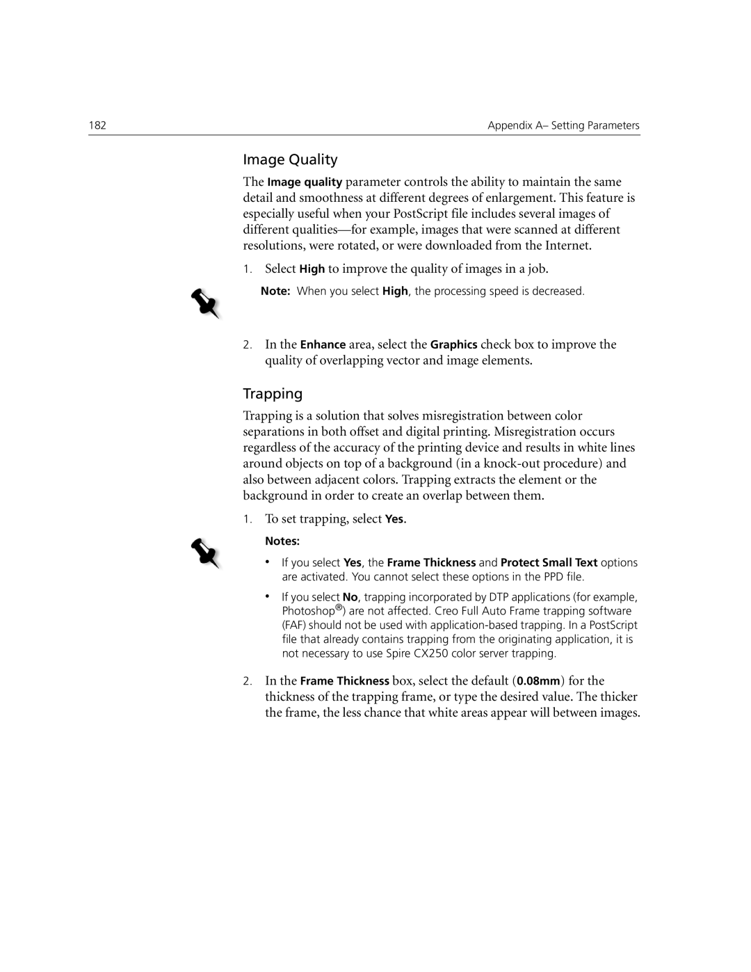 Xerox CX240, CX250 manual Image Quality, Trapping 