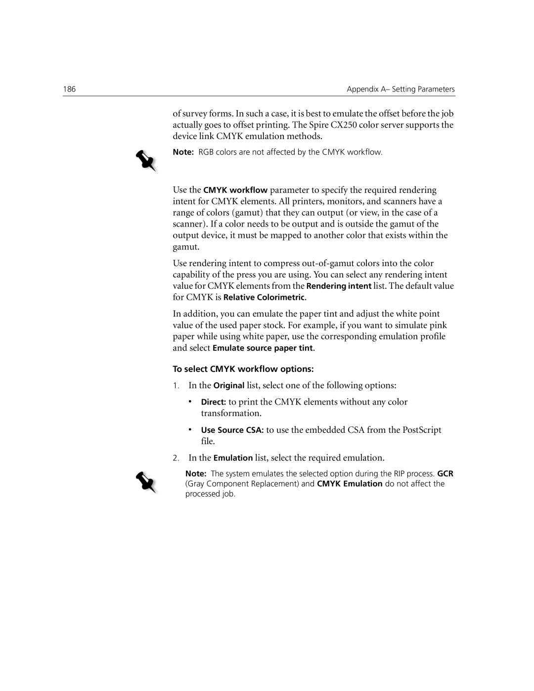 Xerox CX240, CX250 manual Appendix A- Setting Parameters 