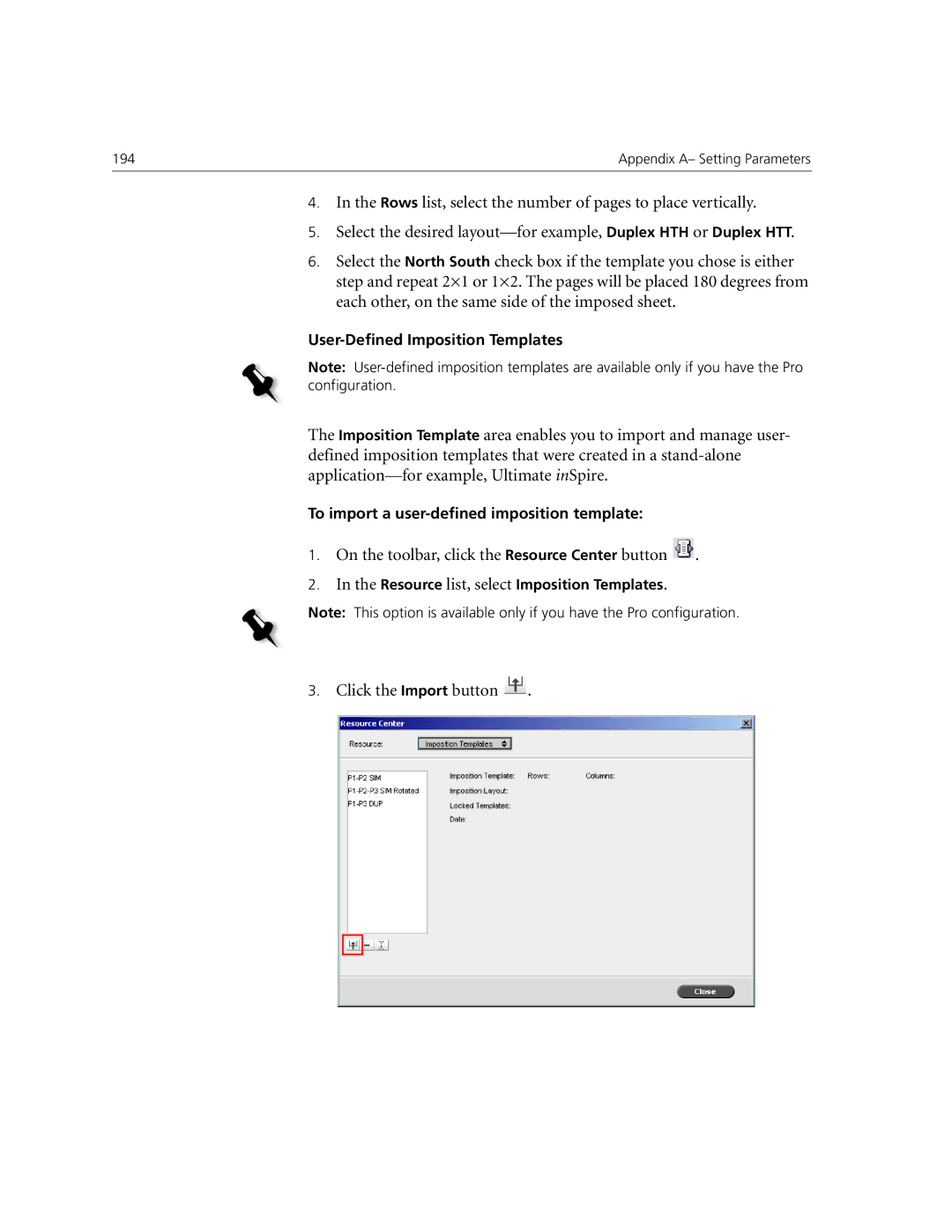 Xerox CX240, CX250 manual On the toolbar, click the Resource Center button, Click the Import button 