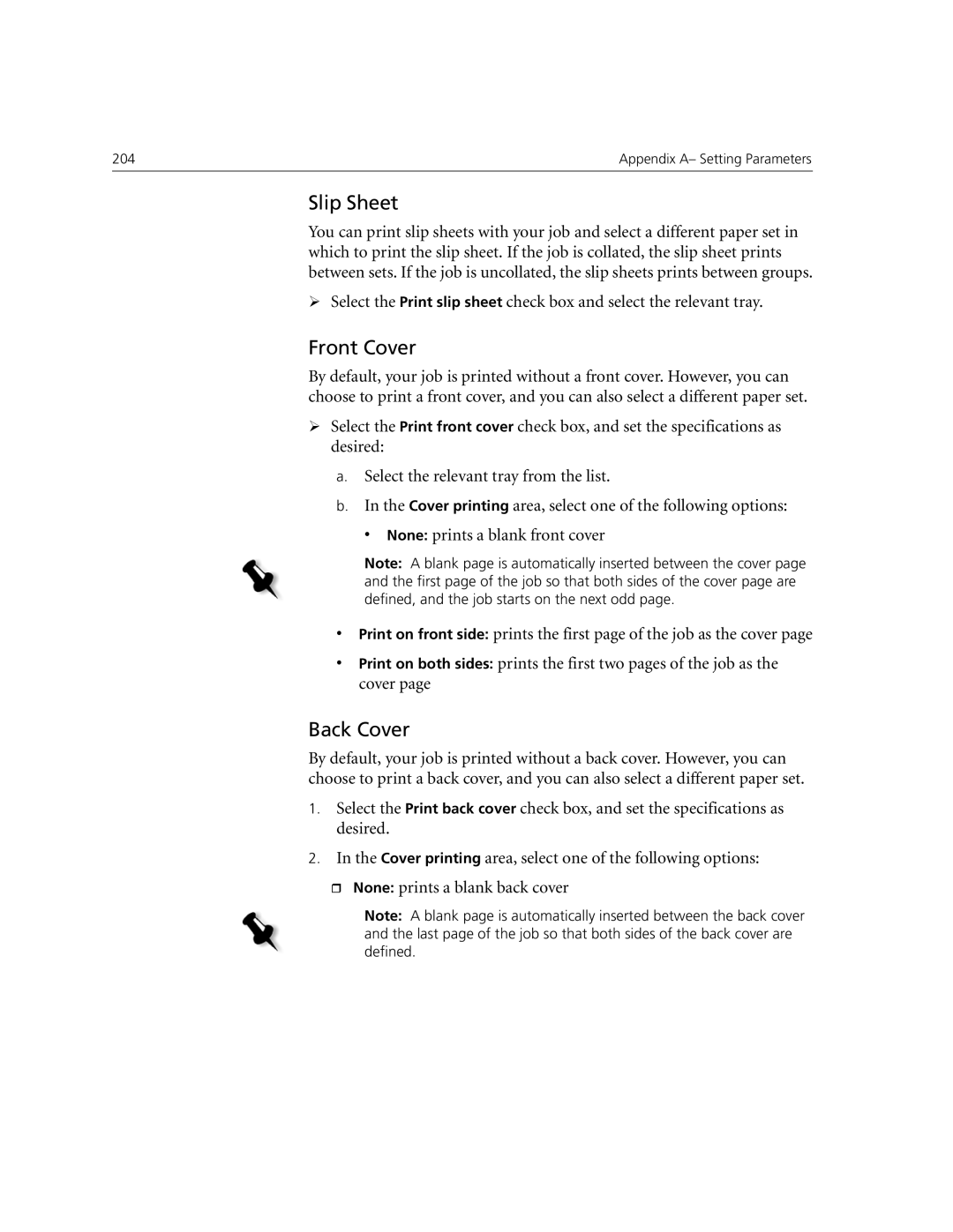 Xerox CX240, CX250 manual Slip Sheet, Front Cover, Back Cover 