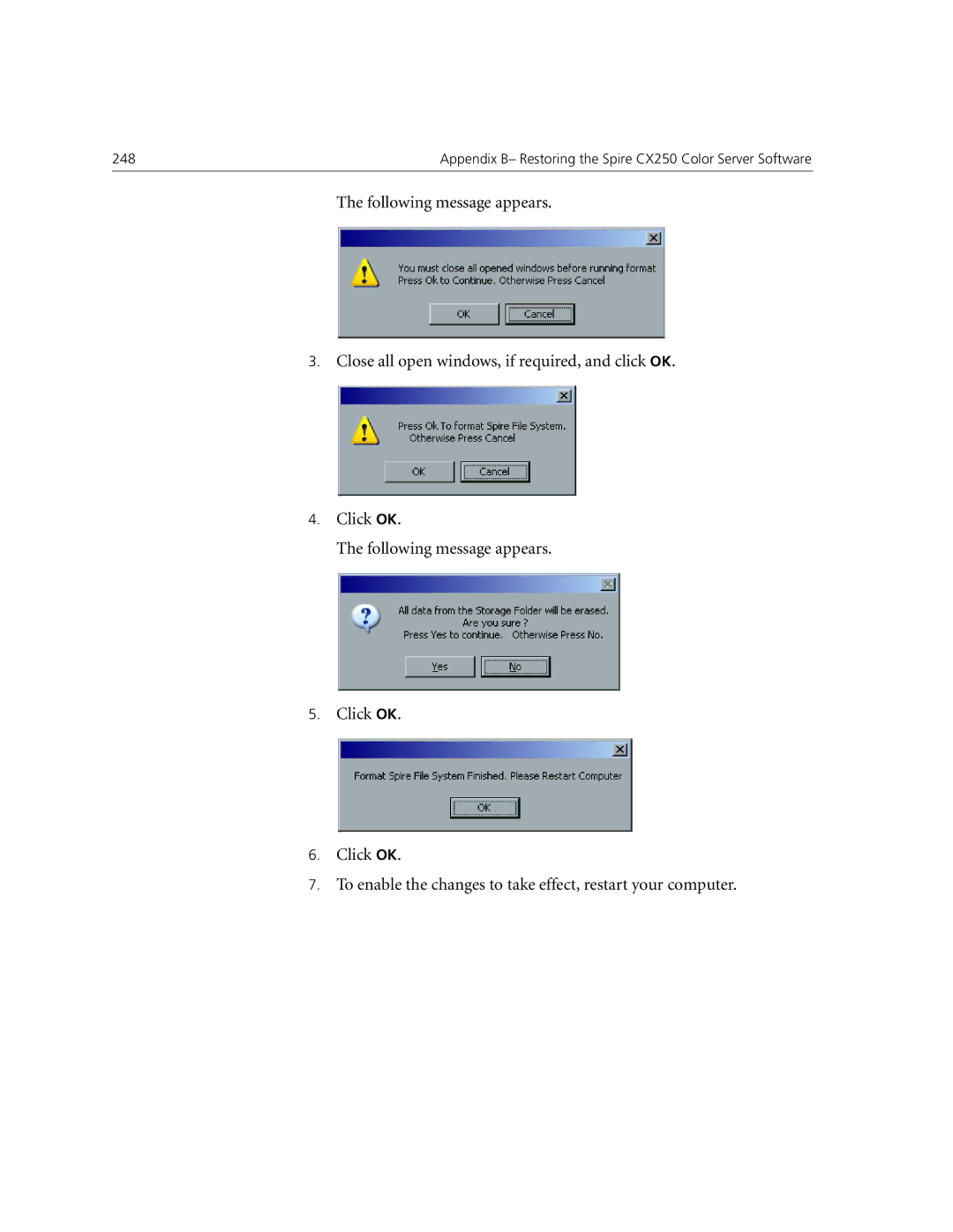 Xerox CX240, CX250 manual 