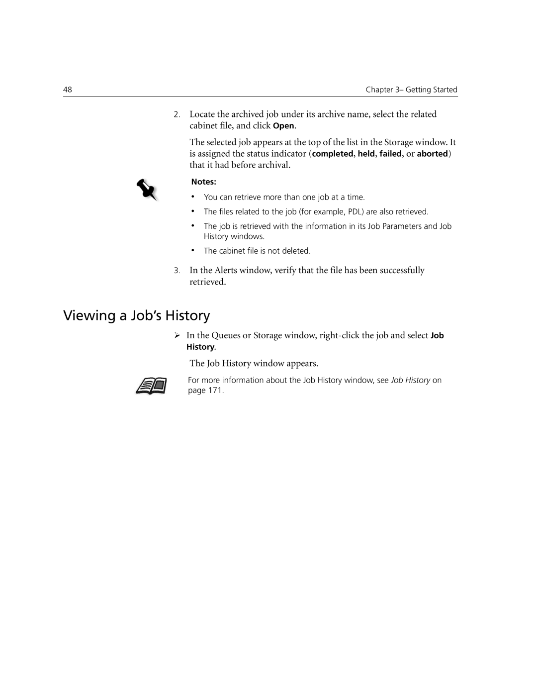 Xerox CX240, CX250 manual Viewing a Job’s History, Job History window appears 