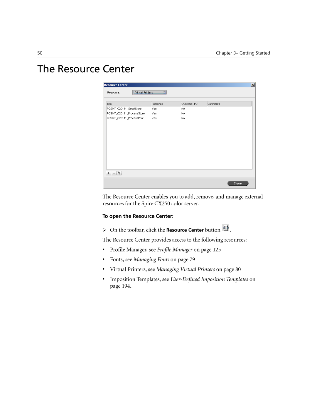 Xerox CX240, CX250 manual Resource Center 