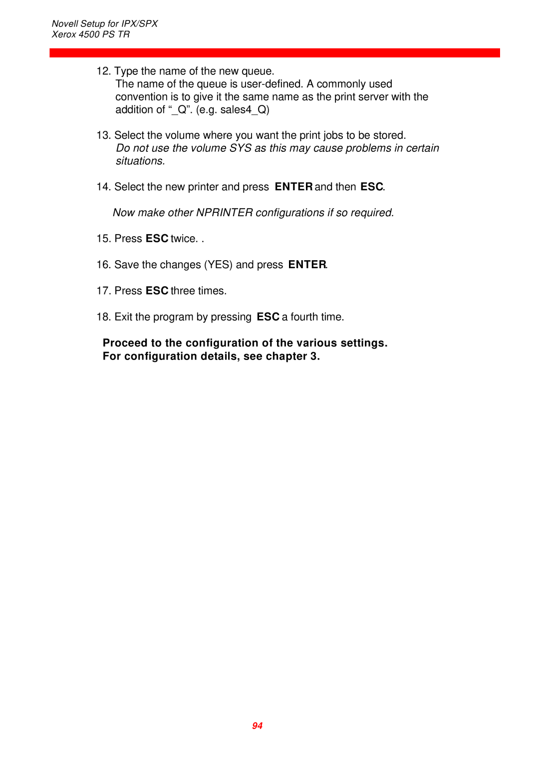 Xerox D60327 instruction manual Now make other Nprinter configurations if so required 