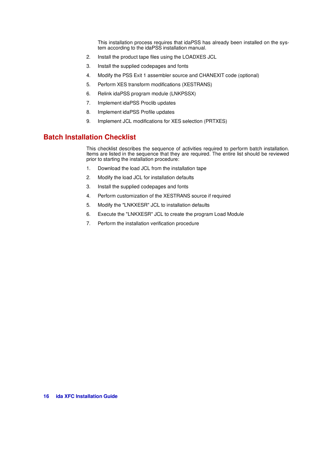 Xerox D63-069-00 manual Batch Installation Checklist 