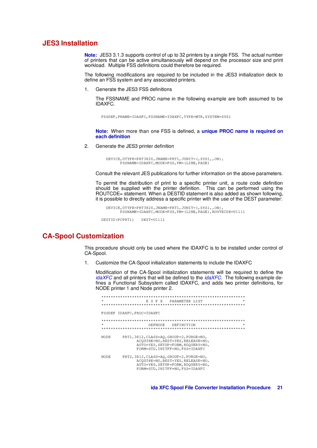 Xerox D63-069-00 manual JES3 Installation, CA-Spool Customization 