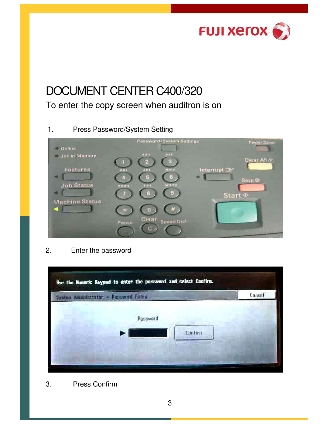 Xerox DCC400 manual Document Center C400/320 