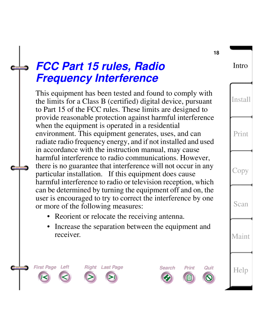 Xerox Document HomeCentre manual FCC Part 15 rules, Radio Frequency Interference 