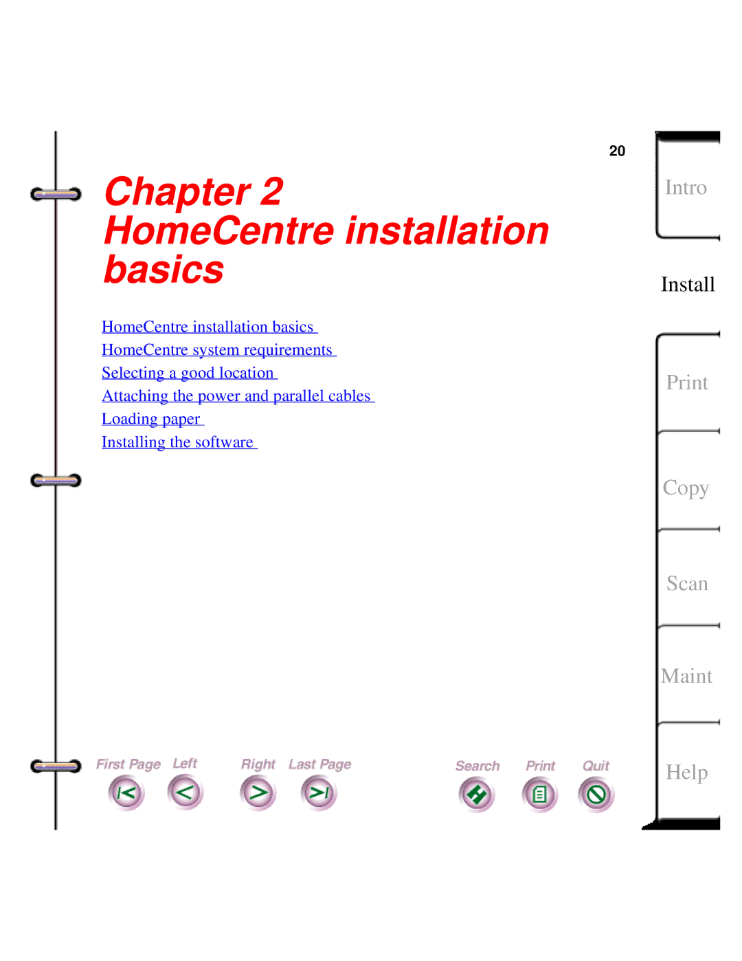 Xerox Document HomeCentre manual Chapter HomeCentre installation basics 