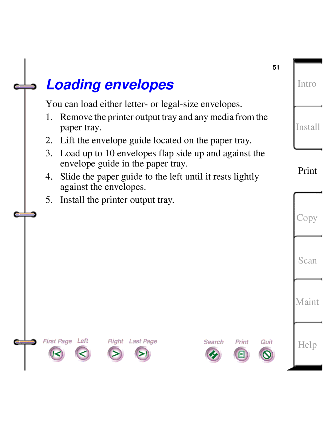 Xerox Document HomeCentre manual Loading envelopes 