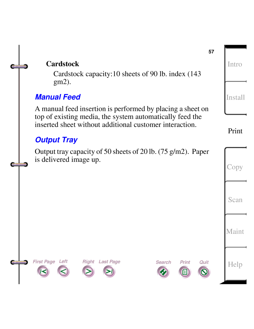 Xerox Document HomeCentre manual Cardstock, Manual Feed, Output Tray 